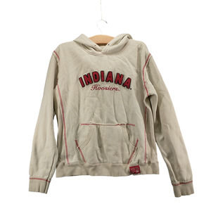 Colosseum Athletics Womens Indiana Hoosiers Pullover Hoodie Cream XL Embroidered